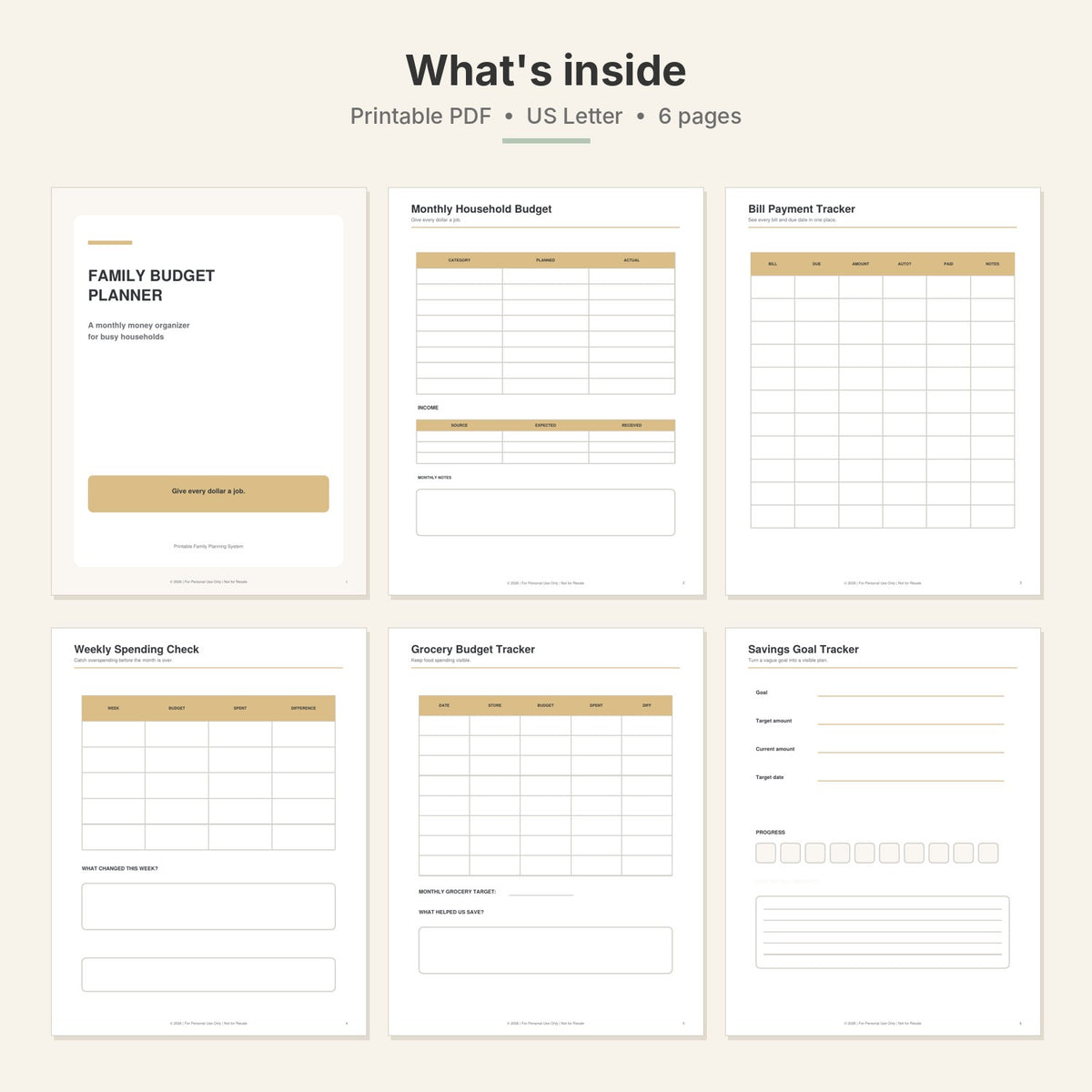 Family Budget Planner — Monthly Household Money Organizer