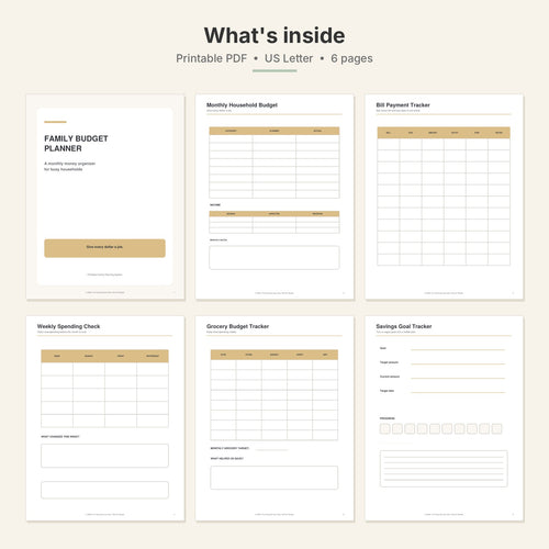 Family Budget Planner — Monthly Household Money Organizer